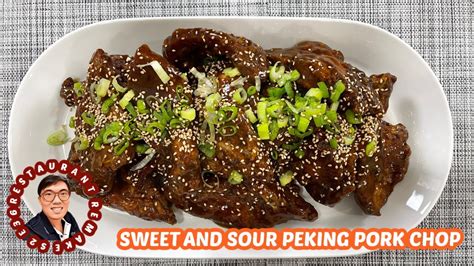 Peking Pork Chop Sweet Sour Authentic Chinese Restaurant Taste