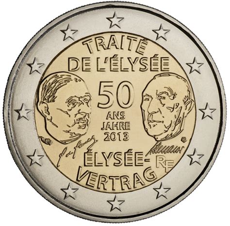 Euro Comm Morative De France Me Anniversaire Du Trait De L