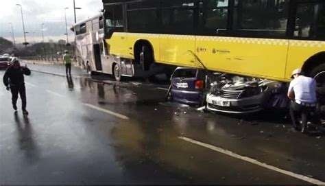 Metrobüste korkunç kaza haberleri