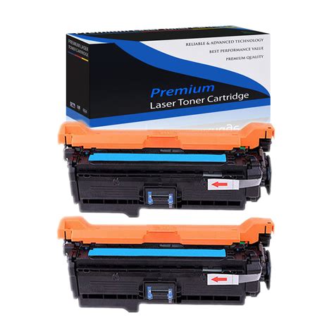 Used 2pk Cyan Ce261a Toner For Hp 647a Color Laserjet Cp4520 Cp4025