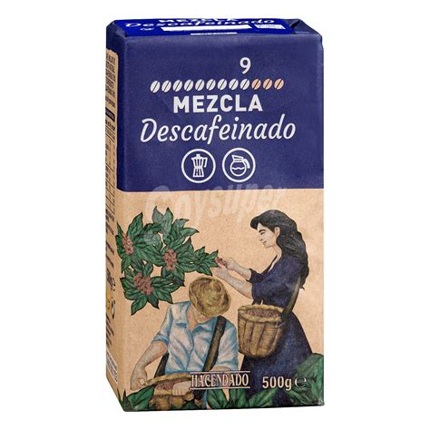 Hacendado Cafe Molido Descafeinado Mezcla Paquete 500 G