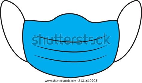 Blue Surgical Mask Vector Illustration Stock Vector Royalty Free 2131610903 Shutterstock