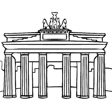 Brandenburg Gate in Berlin coloring page - Download, Print or Color Online for Free