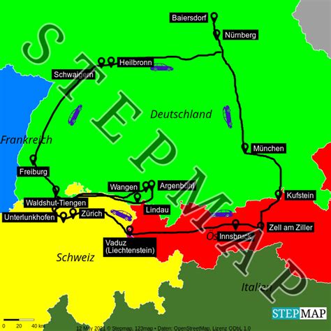 Stepmap Sued Landkarte F R Mitteleuropa