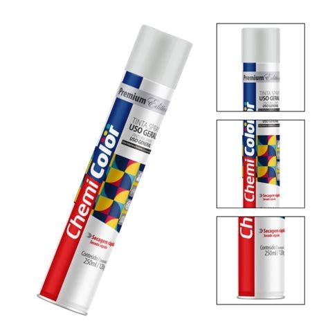 Tinta Spray Branco Brilhante Uso Geral Ml Chemicolor