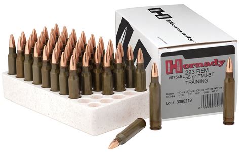 Hornady 223 Rem 55 Gr FMJ BT Training 50 Box Sportsman S Outdoor