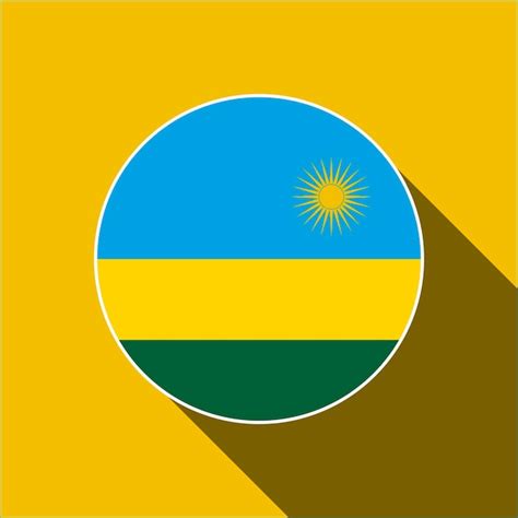 País ruanda ruanda bandera ilustración vectorial Vector Premium