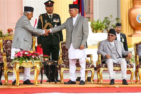 Kp Oli Sworn In As Pm With Photos And Video Nepal Press