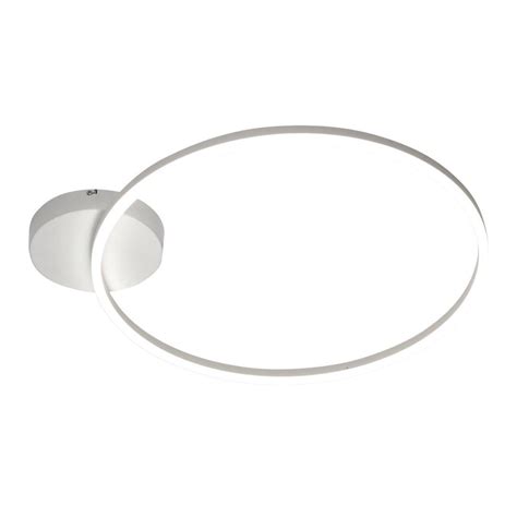 Plafoniera Moderno Skyround Led In Metallo Bianco D Cm Leroy