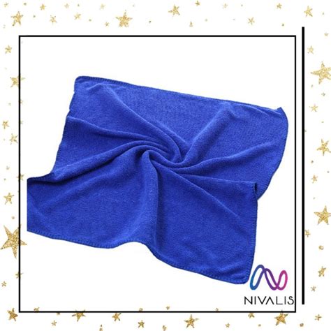 Jual KAIN LAP 25 X 25CM KAIN LAP MICROFIBER 150 GSM KAIN LAP BIRU