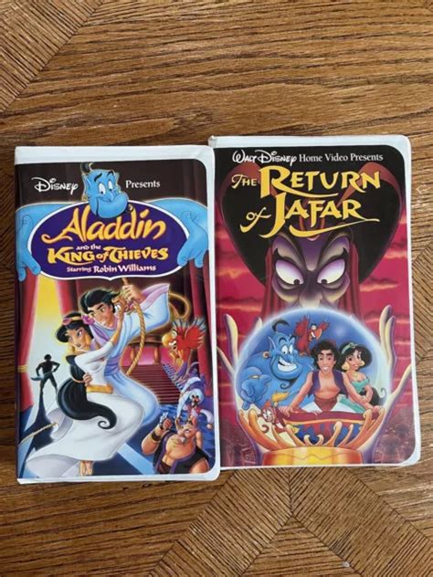 DISNEY ALADDIN VHS Lot Return Of Jafar Aladdin And The King Of