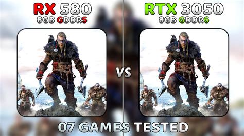 Rtx 3050 Vs Rx 580 Same Vram But How Big Is The Difference Youtube