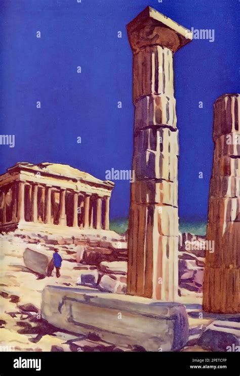 The Parthenon, Athens, seen from the Propylaia, c1937. The Parthenon is a former temple on the ...