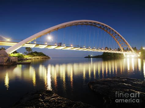 Toronto The Humber River Arch Bridge At Night Photograph By Maxim