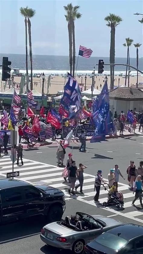 Trump Supporters In Huntington Beach California One News Page Video