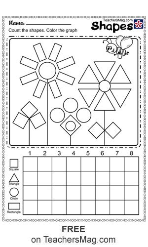 Shape and Counting Worksheets. TeachersMag.com