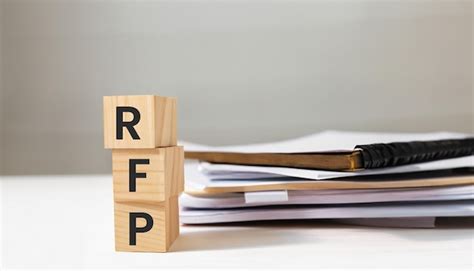 Premium Photo Rfp Word On Wooden Cube On Table