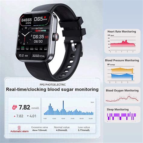 F57l Blood Glucose Monitoring Smartwatch Fitness Tracker With Blood