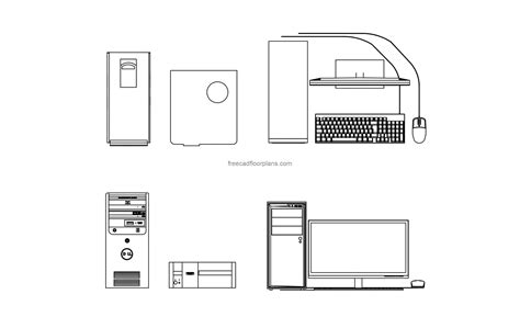 Computer Cpus Autocad Block Free Cad Floor Plans