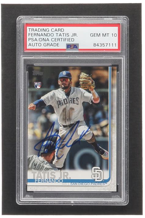 Fernando Tatis Jr Signed Topps Base Set Photo Variations Rc