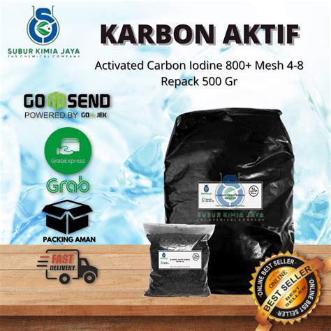 Jual Karbon Aktif Iodine 800 Mesh 4 8 Shopee Indonesia