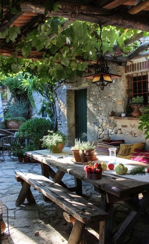 Pin By Clara Camatel On Outdoor Living Patio Rustic House Outdoor