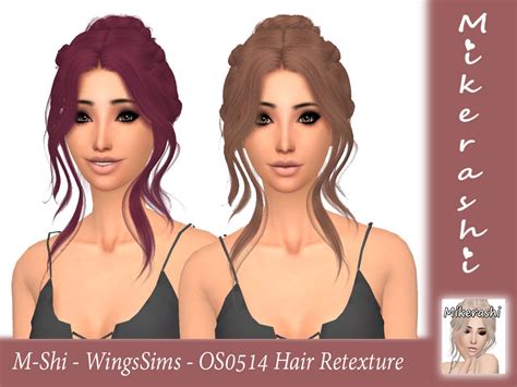 The Sims Resource M Shi Wingssims Os0514 Hair Retexture Mesh Needed