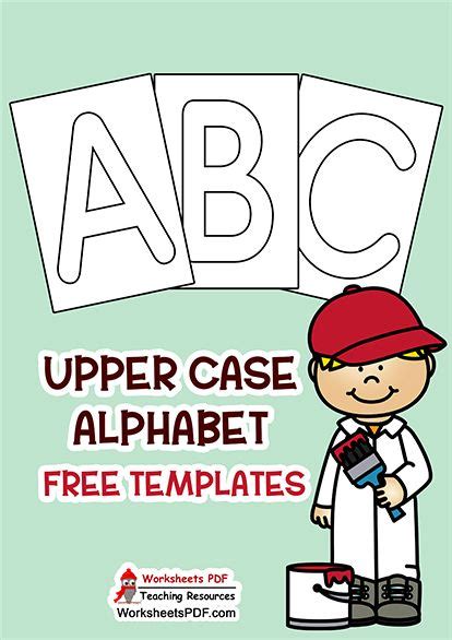 Free Printable Upper Case Alphabet Template Worksheets Pdf