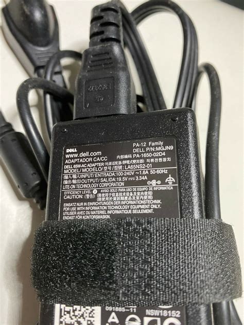 Genuine Dell V A W Ac Adapter Charger G J Ny Mgjn Gg Wg