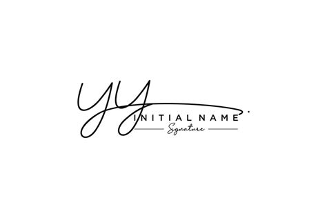 Initial Yy Signature Logo Template Vector Hand Drawn Calligraphy