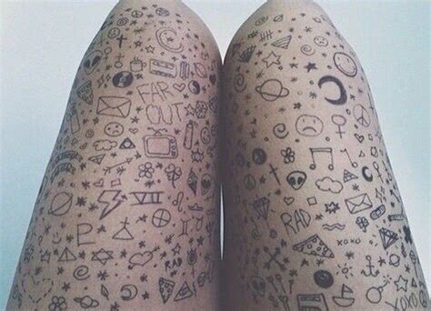 Grunge Legs And Drawing Image Sharpie Tattoos Hand Tattoos Tattoos