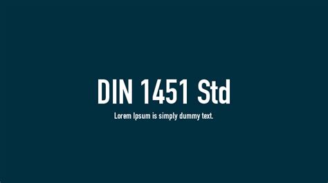 DIN 1451 Std Font Family : Download Free for Desktop & Webfont