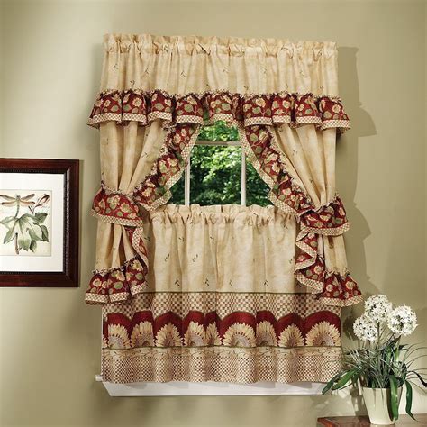 Best 50+ of Sunflower Cottage Kitchen Curtain Tier and Valance Sets