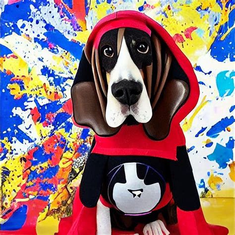 Basset Hound dressed up in silly costumes like a superhero or a cowboy ...