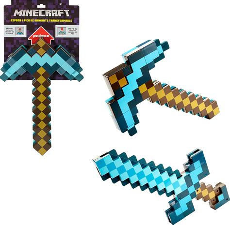 Mattel Minecraft Disfraz Espada Y Pico De Diamante Transformable