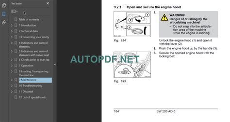 Bw Ad Operating Maintenance Instruction Autopdf