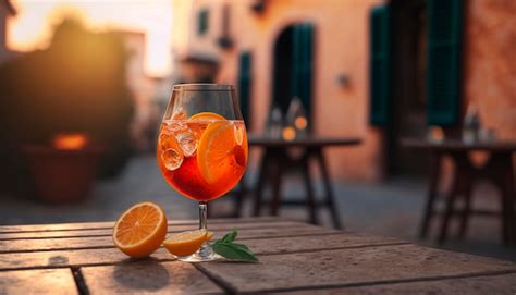 C Ctel De Aperol Fr O En Una Mesa En Un Caf En La Calle Ia Generativa