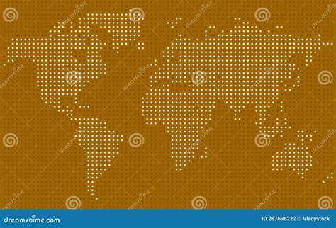 Abstract World Map Of Dots Dotted World Map Stock Vector