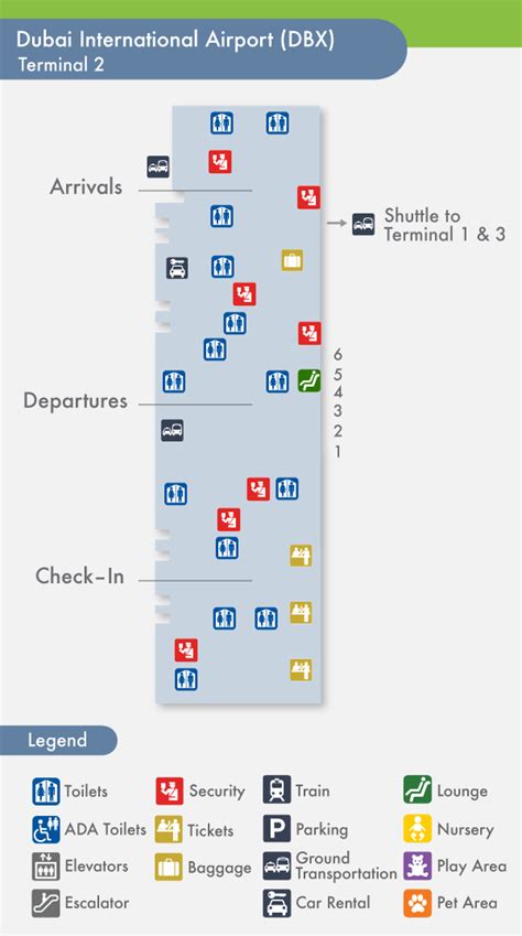 Dubai Airport Terminal 2 Parking Map