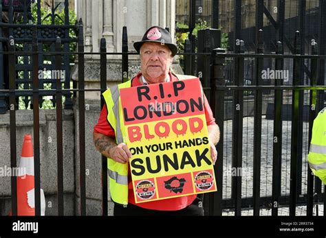 London Uk Protesters Gathered Outside The Houses Of Parliament To