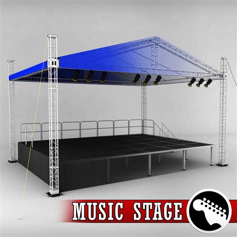 Music stage platform scaffolding by kr3atura | 3DOcean