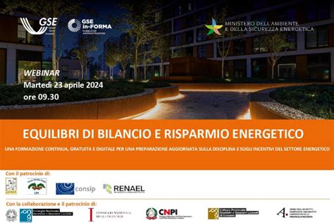 Webinar Gse Equilibri Di Bilancio E Risparmio Energetico Fondazione