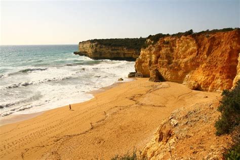 The Coastline between Porches and Lagoa in Portugal Stock Image - Image ...