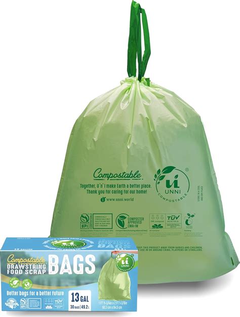 Amazon Unni Compostable Drawstring Bags Gallon Liter