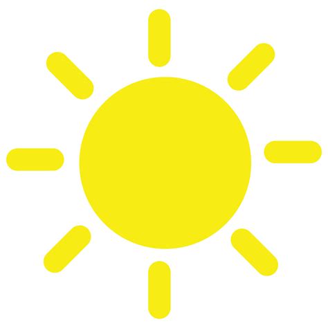 Sunny weather icon, sun icon, weather forecast icon for sunny weather ...