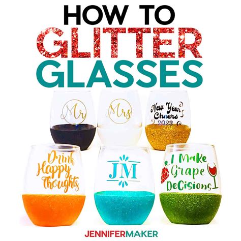 How To Glitter Wine Glasses With Less Mess Jennifer Maker