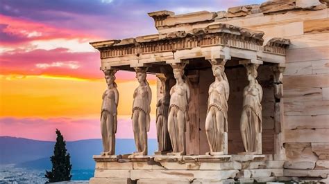 Premium Photo Detail Of Caryatid Porch On The Acropolis Uring