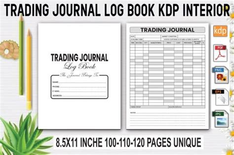 Trading Journal Log Book Kdp Interior Graphic By Kdp Studio