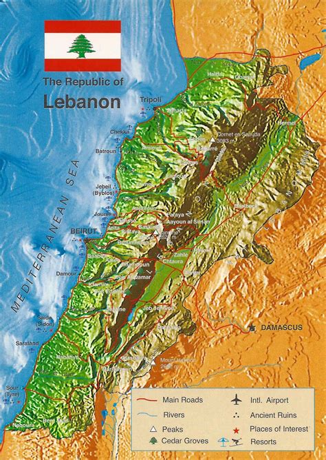 A Journey of Postcards: A map of Lebanon