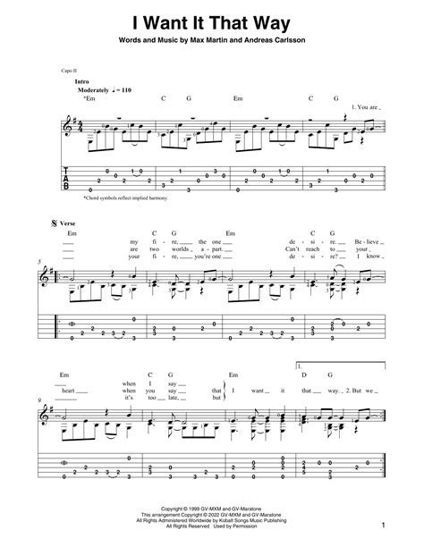 Backstreet Boys I Want It That Way Arr Ben Pila Sheet Music Chords And Lyrics Download